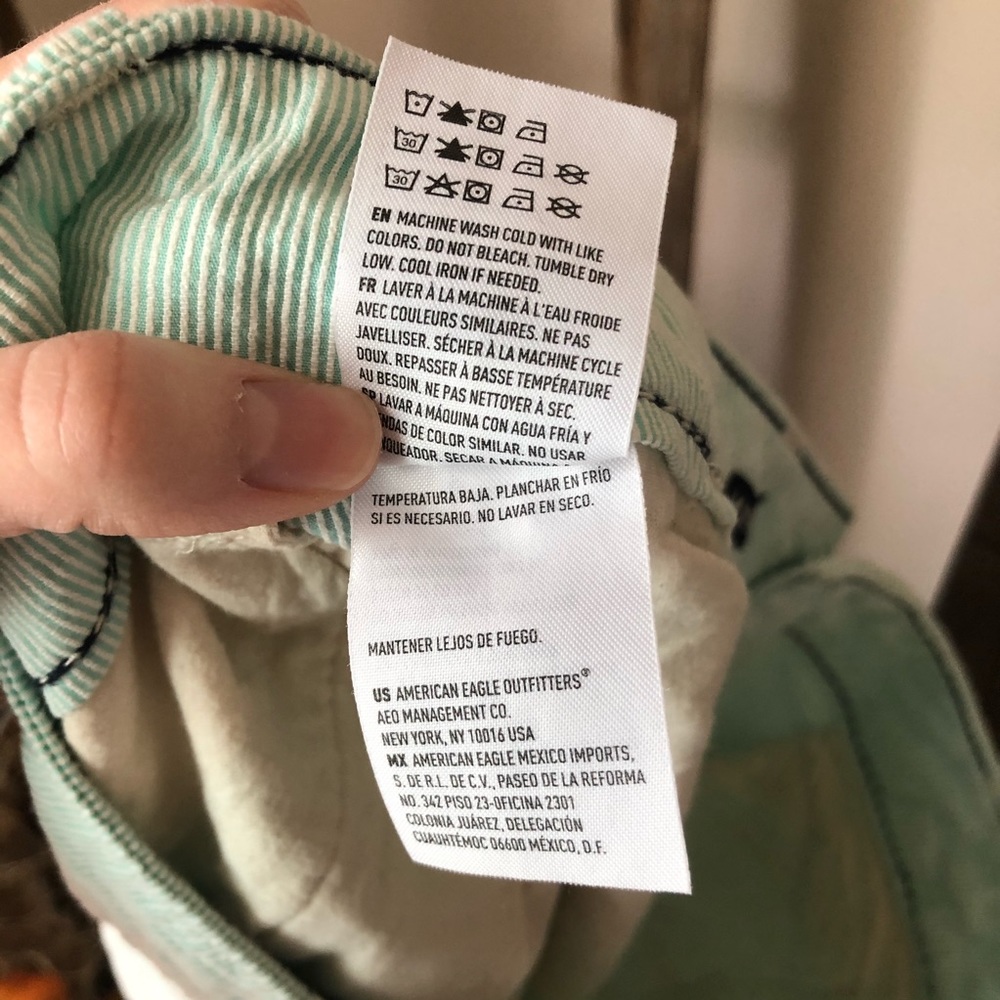 Mint Seersucker AEO Men’s Shorts - Picture 6 of 8